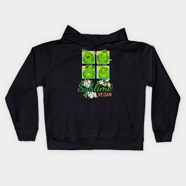 Sublime Vegan - Punny Garden Kids Hoodie by punnygarden